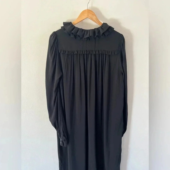 Heidi Merrick Collection Wightman Kaftan Black Long Sleeve Midi Dress Size Large - Picture 10 of 12
